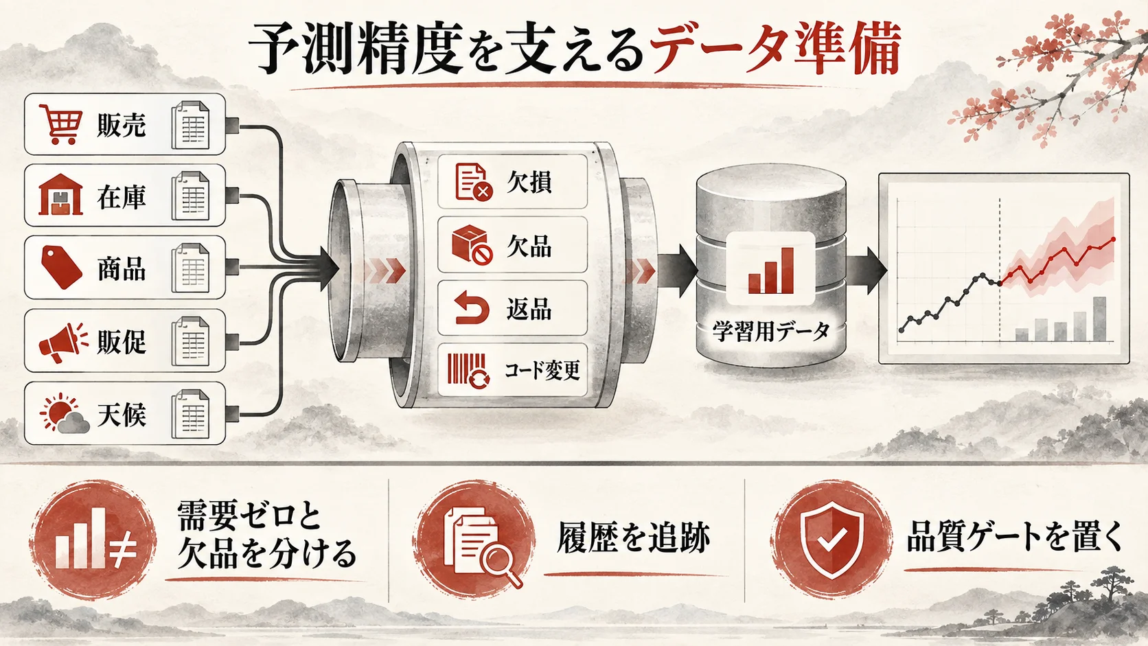 AI需要予測の精度を支えるデータ準備