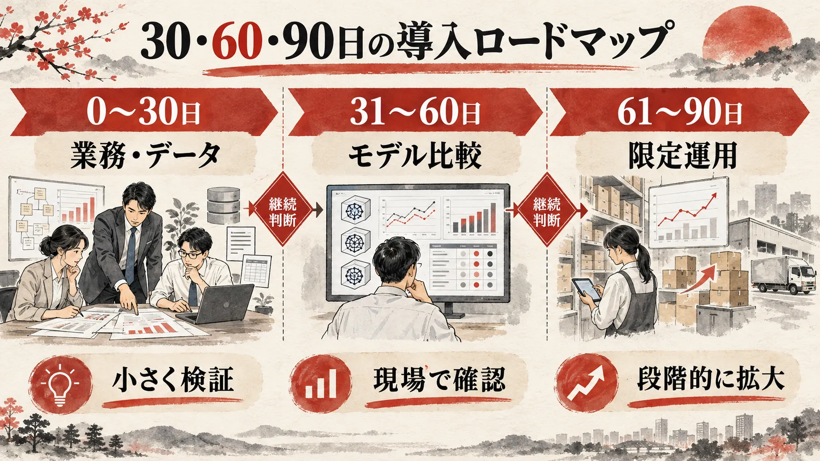 30日・60日・90日で進める需要予測導入
