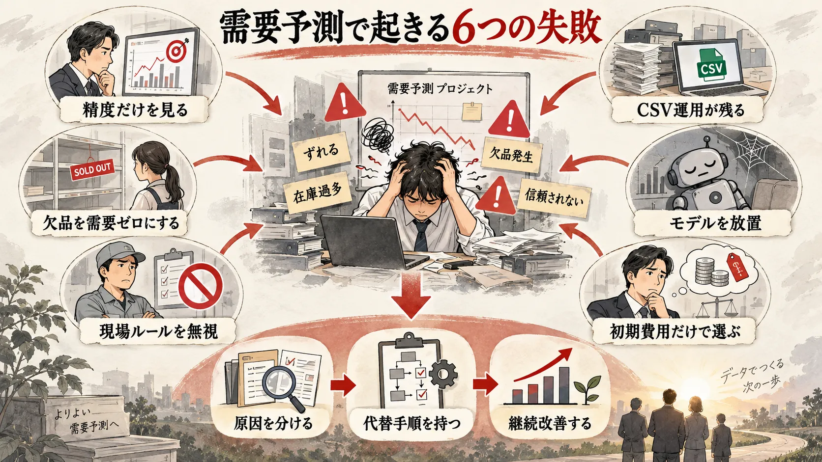 AI需要予測で起きる失敗と回避策