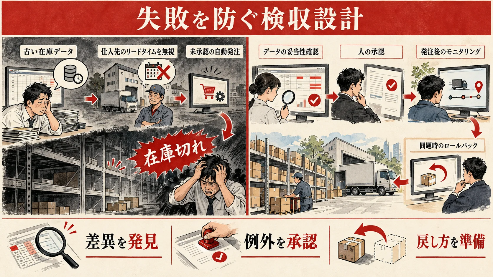 AI在庫最適化：失敗を防ぐ検収設計