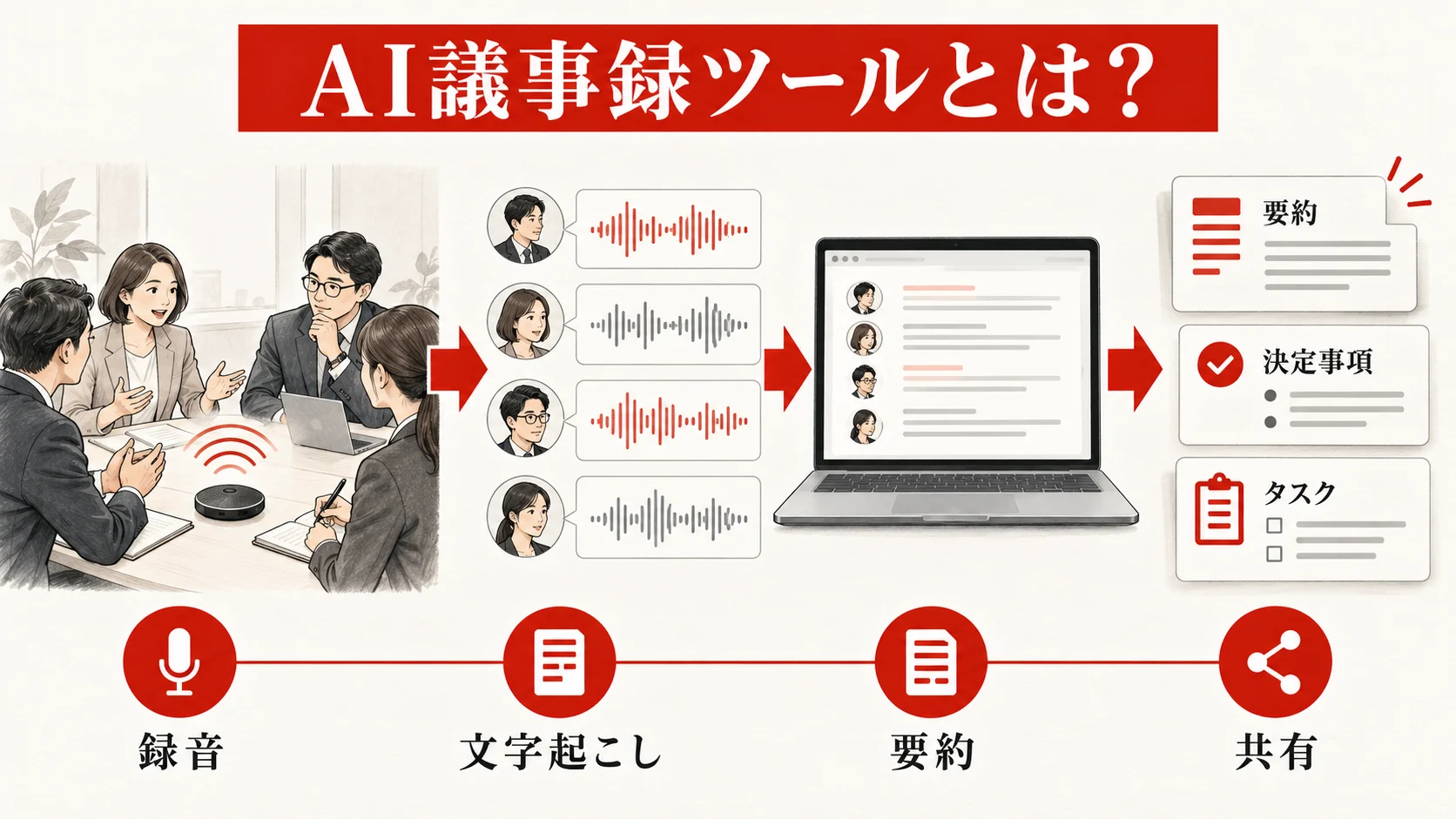 AI議事録ツールとは?できることと限界の図解|達人ラボ