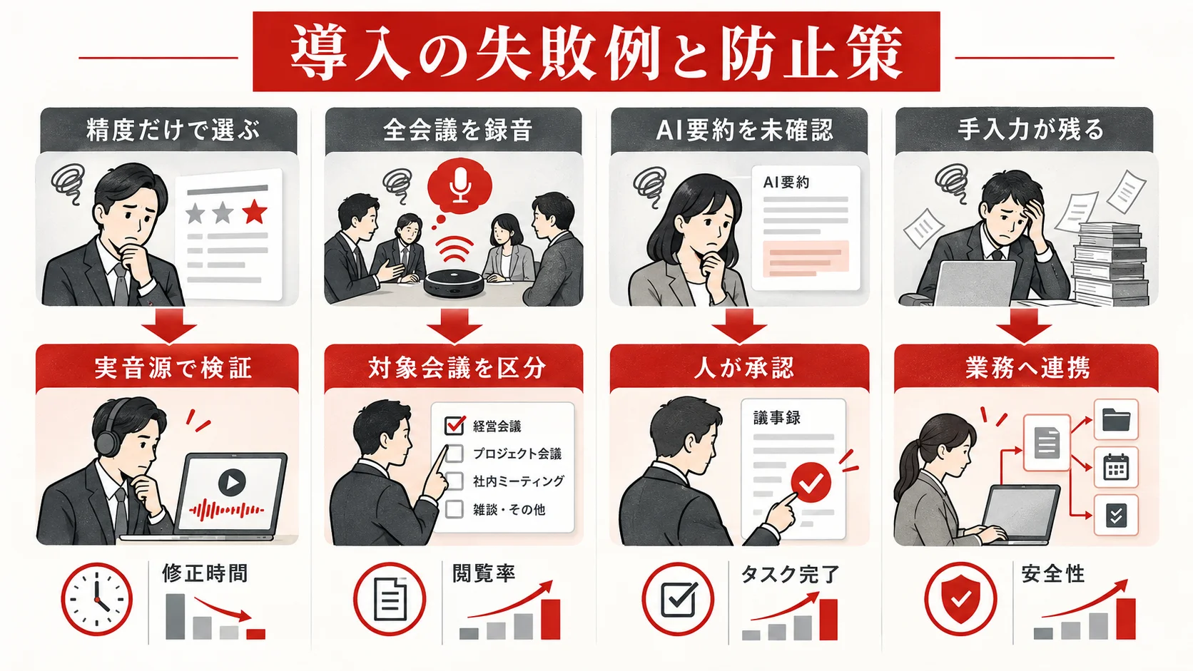 導入の失敗例と防止策の図解|達人ラボ