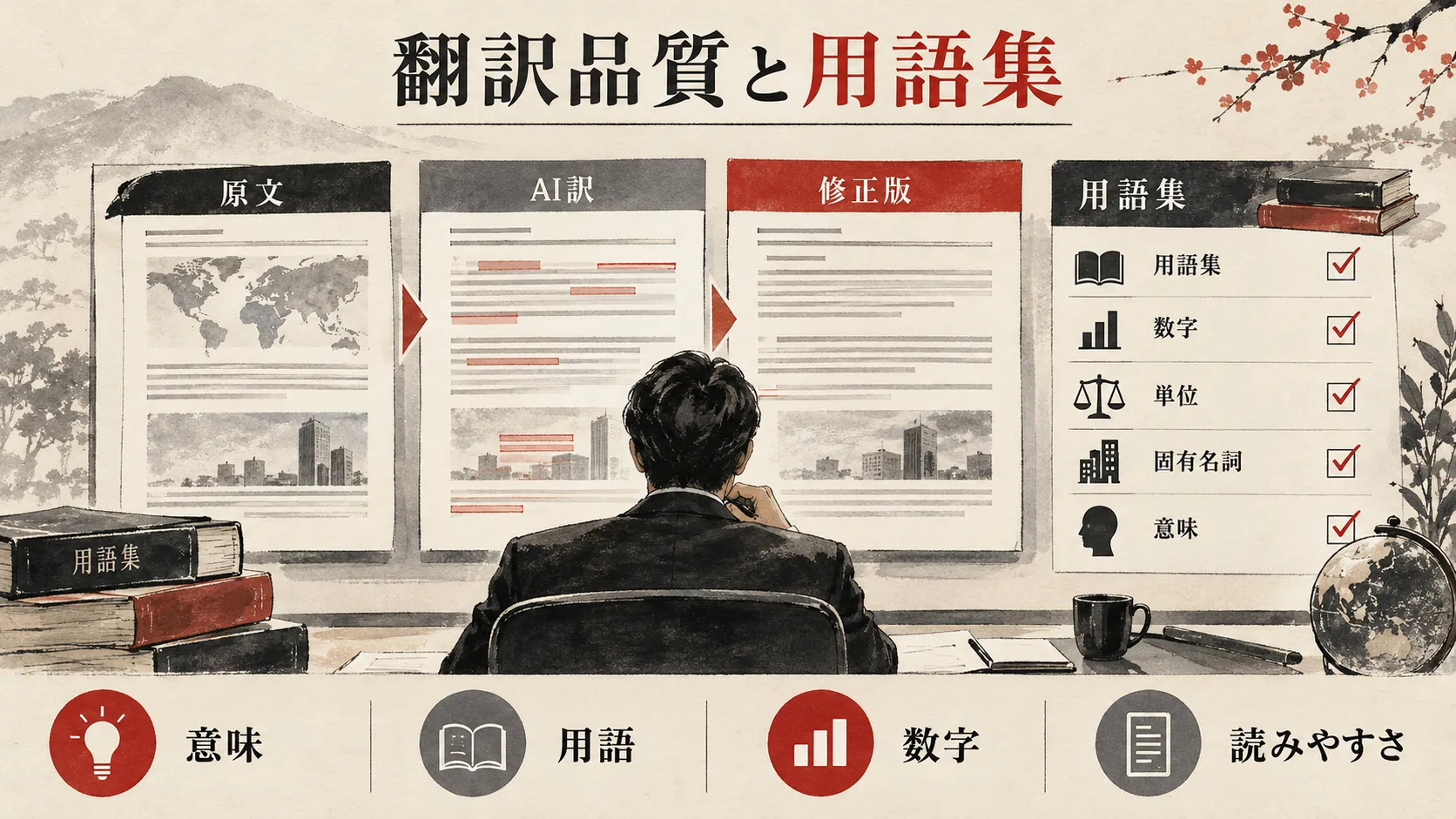 AI翻訳の品質評価と用語集
