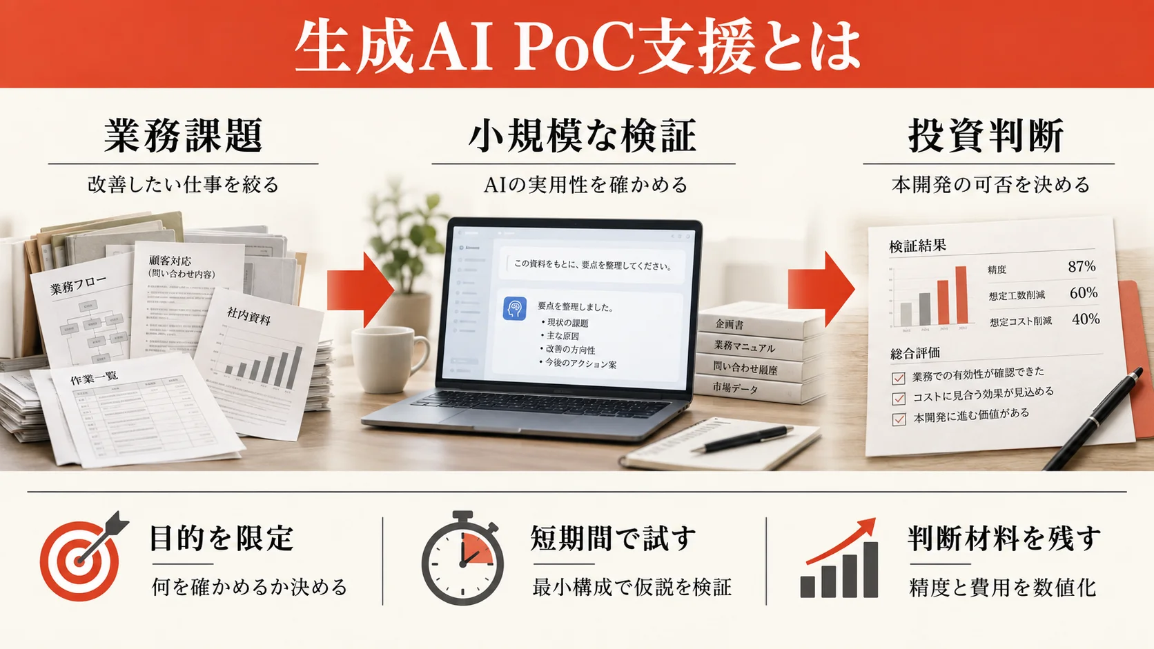 生成AI PoCの目的と検証する四つの成立条件
