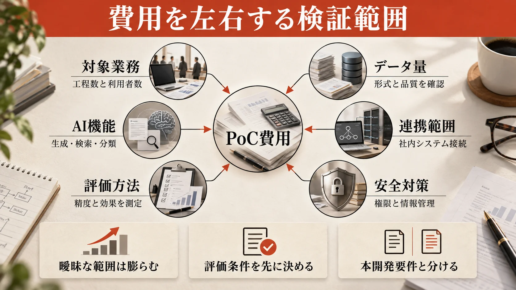 生成AI PoCの費用を左右する見積もり項目
