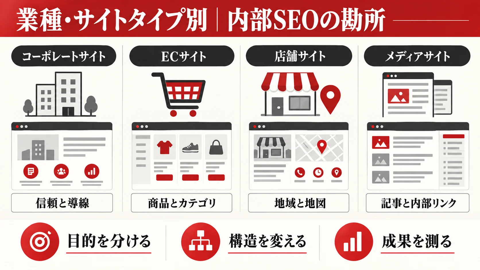 業種・サイトタイプ別｜内部SEOの勘所