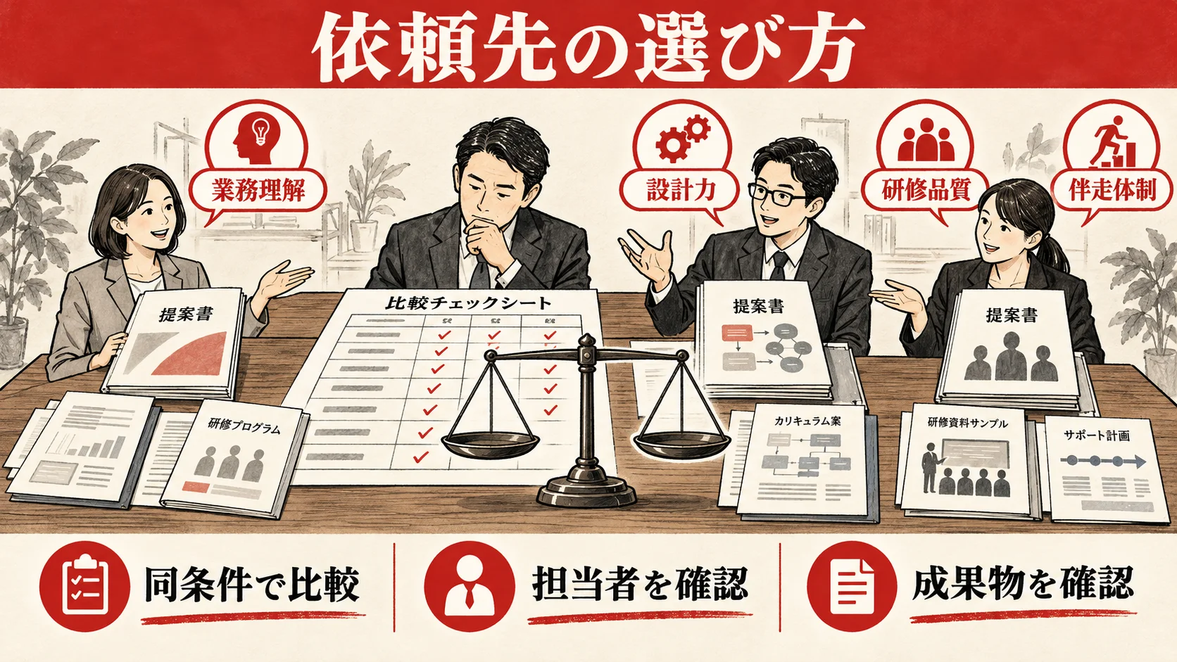 業務理解・設計力・研修品質・伴走体制で導入支援会社を選ぶ方法