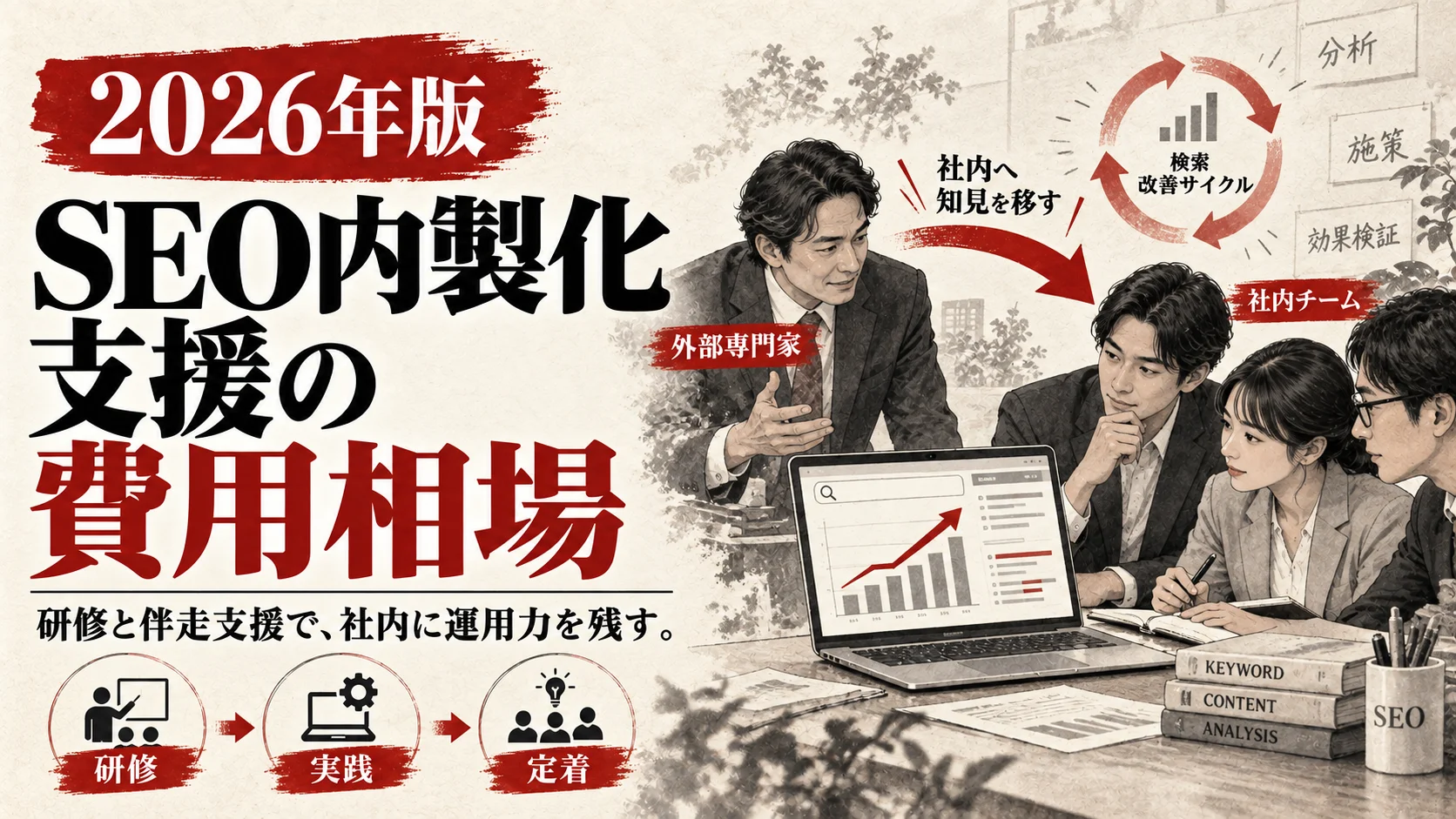 SEO内製化支援の費用相場と研修・伴走支援の全体像